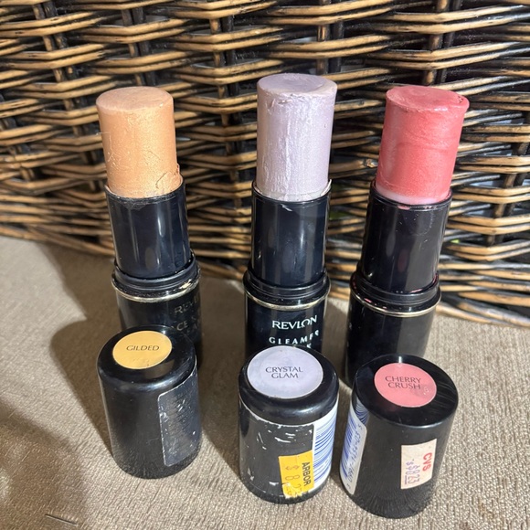 Rare discontinuedRevlon FACE & BODY GLEAMER Stick Illuminator Highlight set of 3 - Picture 1 of 3